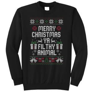 Merry Christmas Animal Filthy Ya Xmas Pajama Sweatshirt