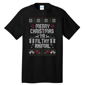 Merry Christmas Animal Filthy Ya Xmas Pajama Tall T-Shirt