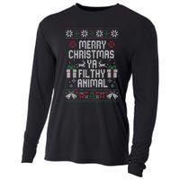 Merry Christmas Animal Filthy Ya Xmas Pajama Cooling Performance Long Sleeve Crew