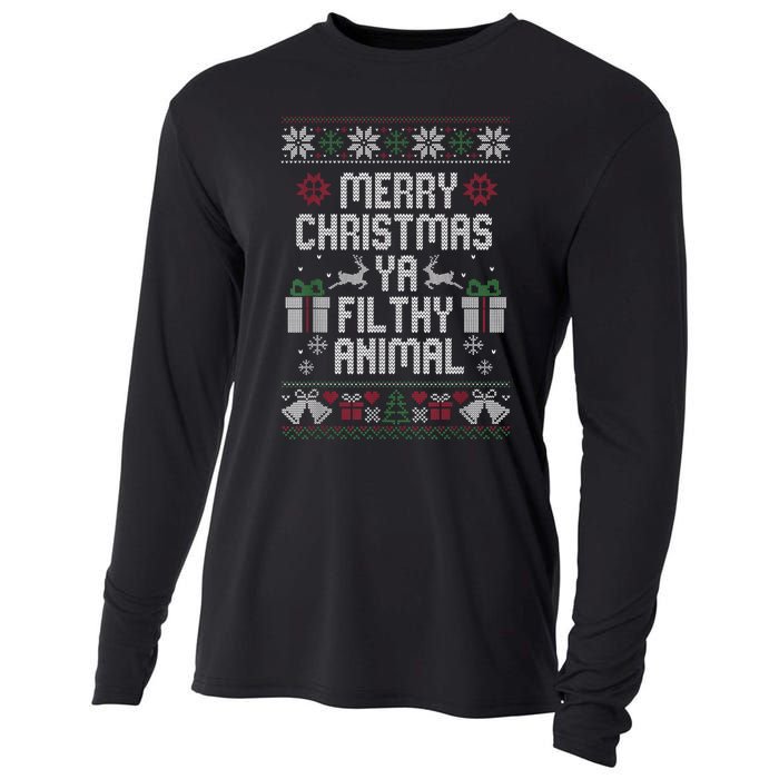 Merry Christmas Animal Filthy Ya Xmas Pajama Cooling Performance Long Sleeve Crew