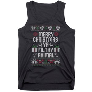 Merry Christmas Animal Filthy Ya Xmas Pajama Tank Top