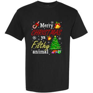 Merry Christmas Animal Filthy Ya Funny Xmas Family Pajama Garment-Dyed Heavyweight T-Shirt