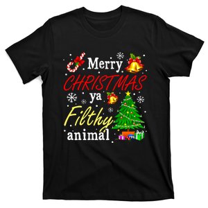 Merry Christmas Animal Filthy Ya Funny Xmas Family Pajama T-Shirt