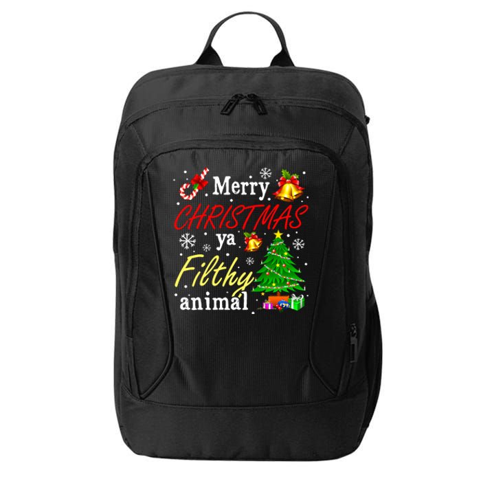 Merry Christmas Animal Filthy Ya Funny Xmas Family Pajama City Backpack