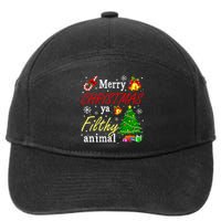 Merry Christmas Animal Filthy Ya Funny Xmas Family Pajama 7-Panel Snapback Hat