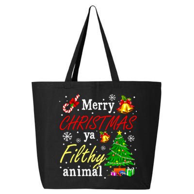 Merry Christmas Animal Filthy Ya Funny Xmas Family Pajama 25L Jumbo Tote