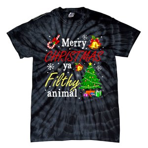 Merry Christmas Animal Filthy Ya Funny Xmas Family Pajama Tie-Dye T-Shirt