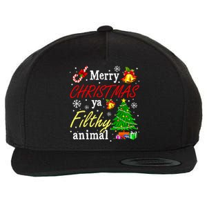 Merry Christmas Animal Filthy Ya Funny Xmas Family Pajama Wool Snapback Cap