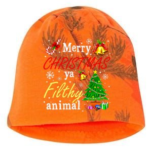 Merry Christmas Animal Filthy Ya Funny Xmas Family Pajama Kati - Camo Knit Beanie