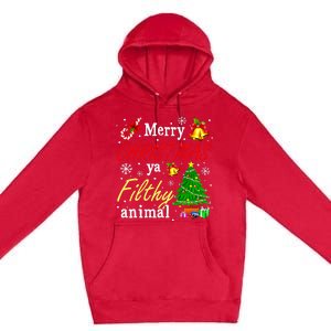 Merry Christmas Animal Filthy Ya Funny Xmas Family Pajama Premium Pullover Hoodie