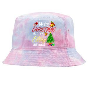 Merry Christmas Animal Filthy Ya Funny Xmas Family Pajama Tie-Dyed Bucket Hat