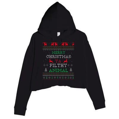 Merry Christmas Animal Filthy Ya Xmas Pajama Family Matching Crop Fleece Hoodie