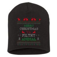 Merry Christmas Animal Filthy Ya Xmas Pajama Family Matching Short Acrylic Beanie