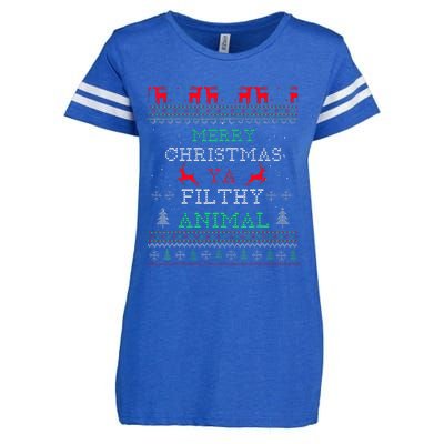 Merry Christmas Animal Filthy Ya Xmas Pajama Family Matching Enza Ladies Jersey Football T-Shirt