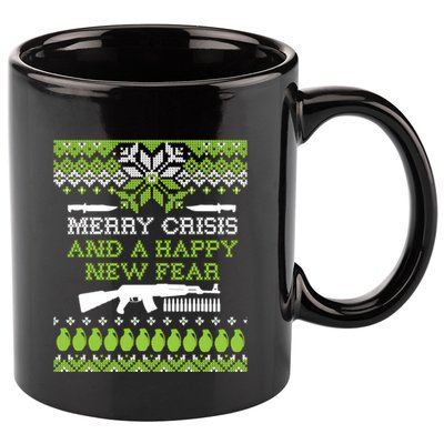 Merry Crisis & A Happy New Fear 11oz C Handle Ceramic Mug