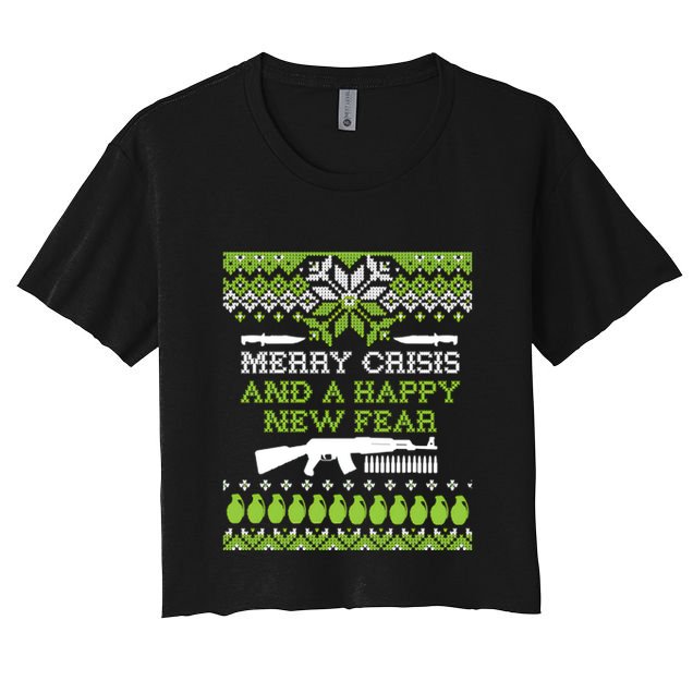 Merry Crisis & A Happy New Fear Crop Top
