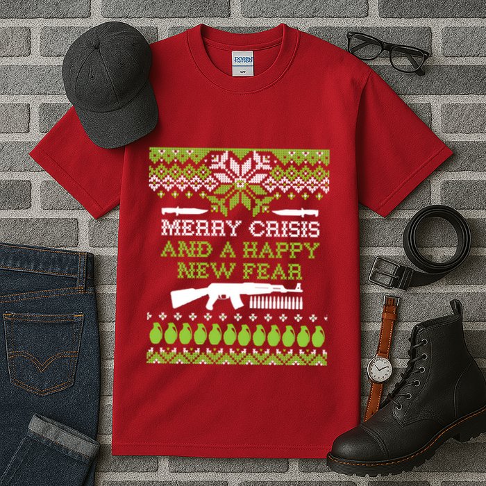 Merry Crisis & A Happy New Fear Tall T-Shirt