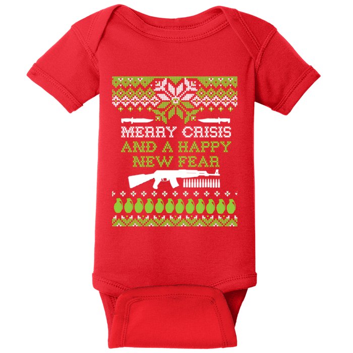 Merry Crisis & A Happy New Fear Baby Bodysuit