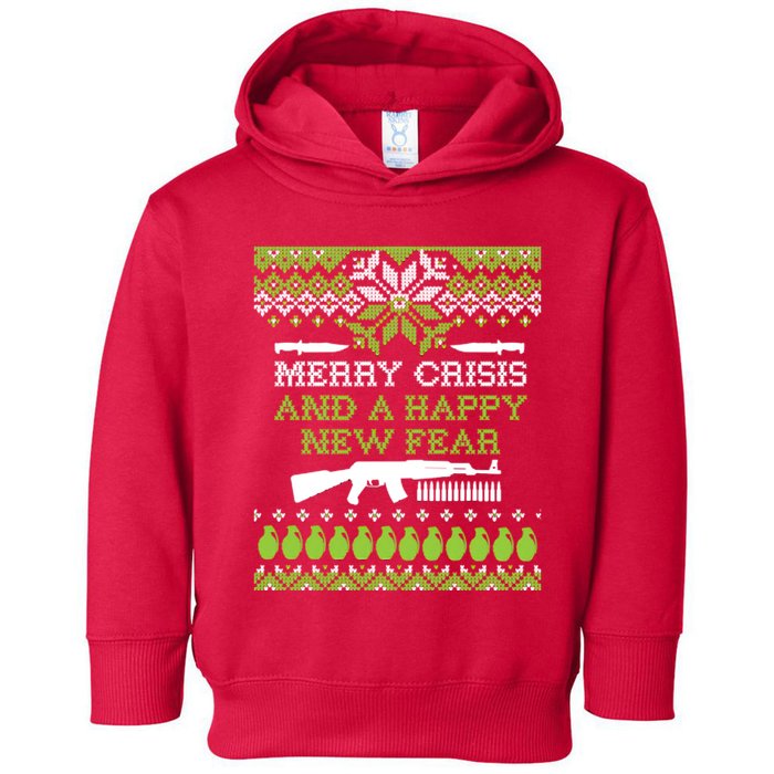 Merry Crisis & A Happy New Fear Toddler Hoodie