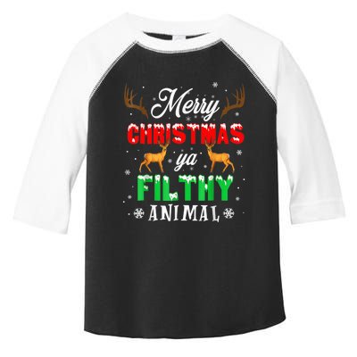 Merry Christmas Animal Filthy Ya Funny Xmas Pajama Toddler Fine Jersey T-Shirt