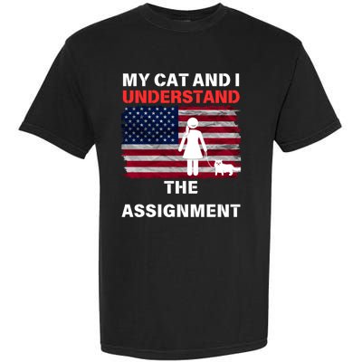 My Cat And I Understand The Assignment Usa Flag Garment-Dyed Heavyweight T-Shirt