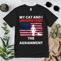 My Cat And I Understand The Assignment Usa Flag Premium T-Shirt