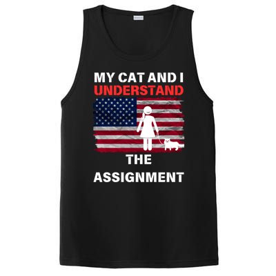 My Cat And I Understand The Assignment Usa Flag PosiCharge Competitor Tank