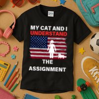 My Cat And I Understand The Assignment Usa Flag Kids T-Shirt