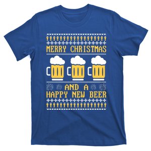 Merry Christmas And A Happy New Beer Ugly Christmas Sweaters Gift T-Shirt