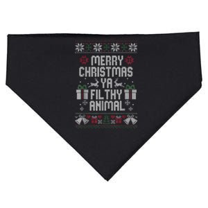 Merry Christmas Animal Filthy Ya Xmas Pajama USA-Made Doggie Bandana