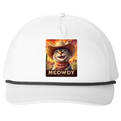 Meowdy Cowboy: A Furry Friend In The Wild West Cat Snapback Five-Panel Rope Hat