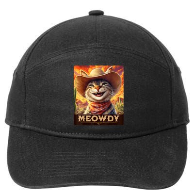 Meowdy Cowboy: A Furry Friend In The Wild West Cat 7-Panel Snapback Hat