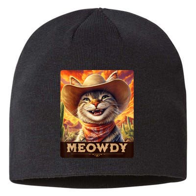 Meowdy Cowboy: A Furry Friend In The Wild West Cat Sustainable Beanie