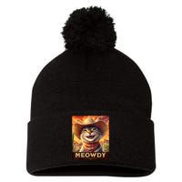 Meowdy Cowboy: A Furry Friend In The Wild West Cat Pom Pom 12in Knit Beanie