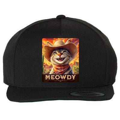 Meowdy Cowboy: A Furry Friend In The Wild West Cat Wool Snapback Cap