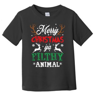 Merry Christmas Animal Filthy Ya Xmas Pajama Toddler T-Shirt