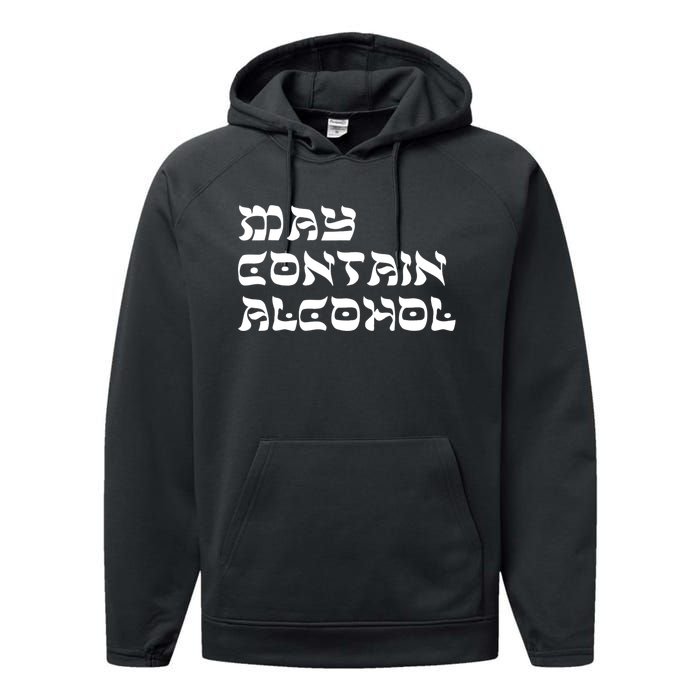 May Contain Alcohol Funny Warning Happy Purim Costume Party Performance Fleece Hoodie