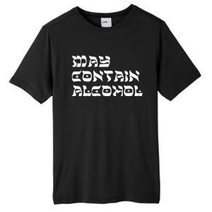 May Contain Alcohol Funny Warning Happy Purim Costume Party Tall Fusion ChromaSoft Performance T-Shirt