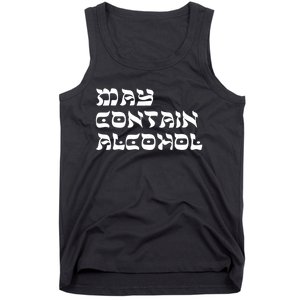 May Contain Alcohol Funny Warning Happy Purim Costume Party Tank Top