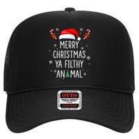 Merry Christmas Animal Filthy Ya Xmas Family Pajama High Crown Mesh Back Trucker Hat