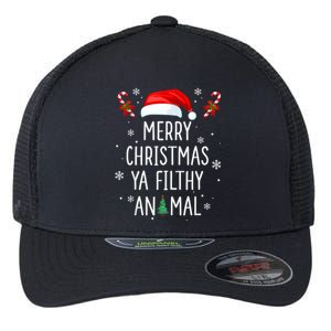 Merry Christmas Animal Filthy Ya Xmas Family Pajama Flexfit Unipanel Trucker Cap