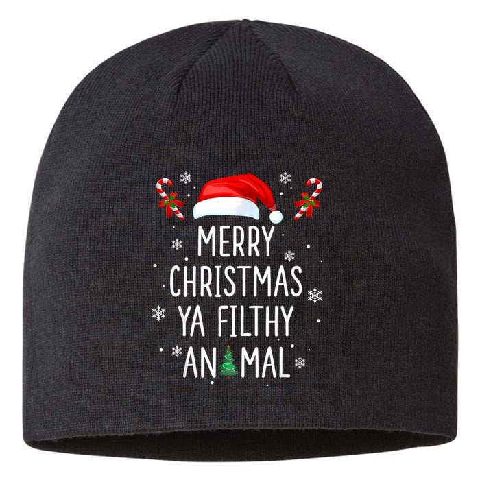 Merry Christmas Animal Filthy Ya Xmas Family Pajama Sustainable Beanie