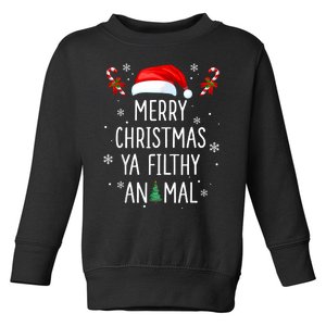 Merry Christmas Animal Filthy Ya Xmas Family Pajama Toddler Sweatshirt