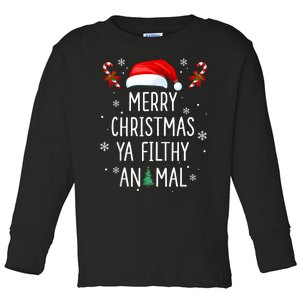 Merry Christmas Animal Filthy Ya Xmas Family Pajama Toddler Long Sleeve Shirt