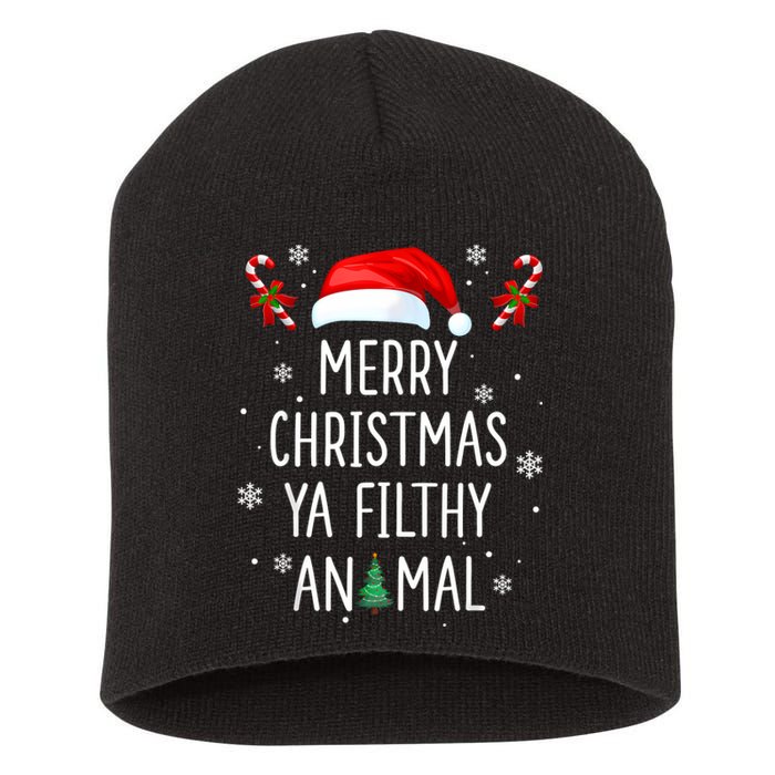 Merry Christmas Animal Filthy Ya Xmas Family Pajama Short Acrylic Beanie