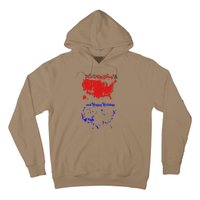 Merry Christmas And Happy Holidays Festive Usa Map Trump Hoodie