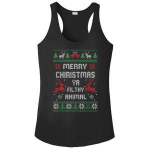 Merry Christmas Animal Filthy Ya Ladies PosiCharge Competitor Racerback Tank