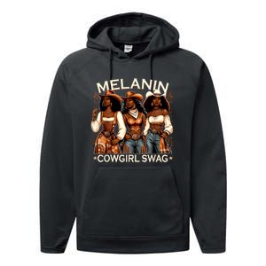 Melanin Cowgirls African Melanin Cowgirl Swag Black History Performance Fleece Hoodie