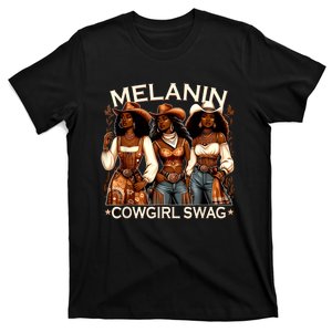 Melanin Cowgirls African Melanin Cowgirl Swag Black History T-Shirt