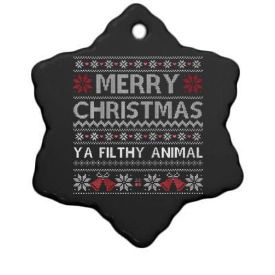 Merry Christmas Animal Filthy Ya Xmas Ugly Christmas Ceramic Star Ornament